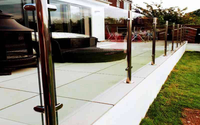 Toughened and laminated glass and post balustrade